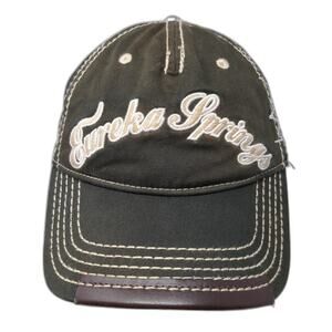 Eureka Springs 5 Panel Cap Black One Size Adjustable Embroidered City Hunter